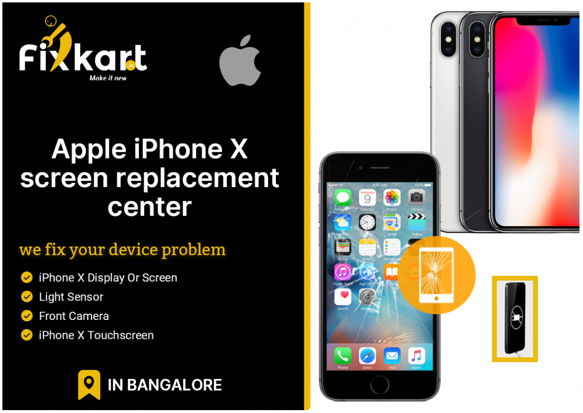 iPhone x screen replacement in Bangalore