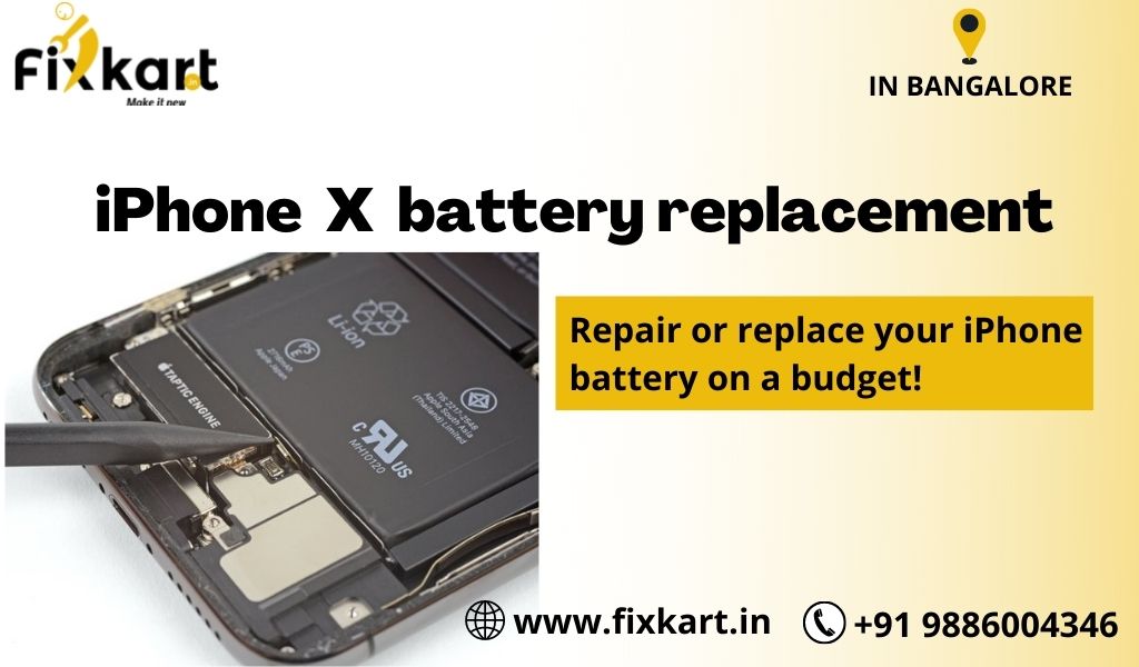 kombination Effektiv Bare overfyldt Replace your iPhone X battery with FixKart at doorstep!