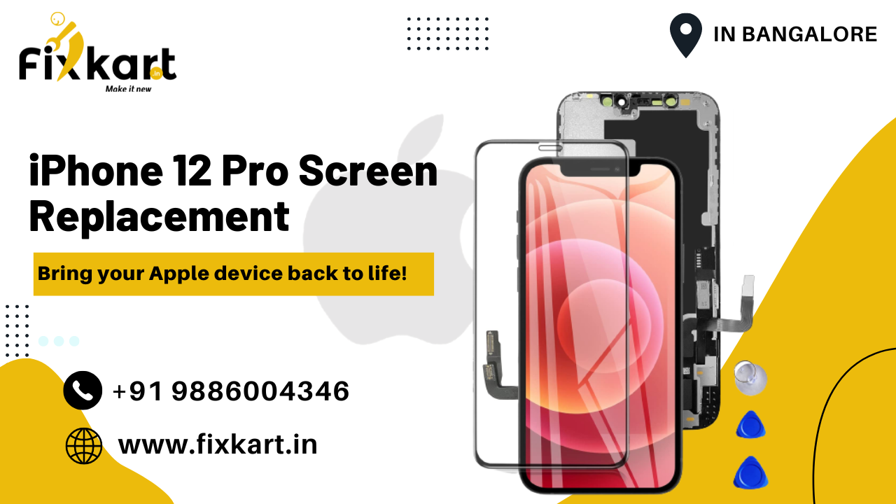 The iPhone 12 Pro screen replacement cost at FixKart is very affordable!